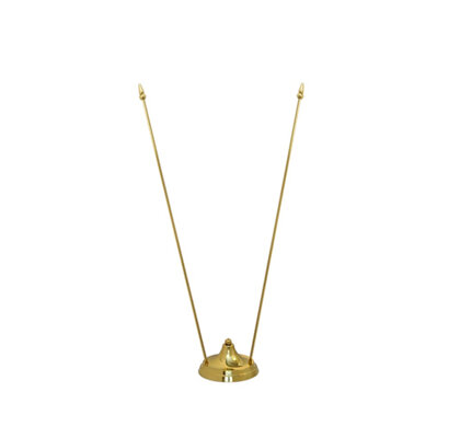 Support de table en laiton doré - 2 hampes