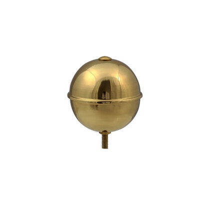 Pomme ronde dorée 70 mm