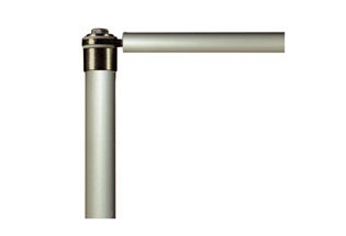 Hampe pour drapeau en aluminium anodisé avec bras pliant - diamètre 32 mm