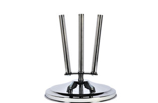 Base d'intérieur en laiton chromé pour 3 hampes