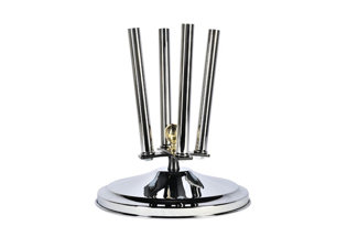 Base d'intérieur en laiton chromé pour 4 hampes