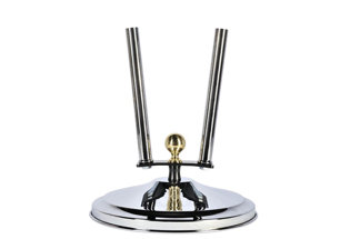 Base d'intérieur en laiton chromé pour 2 hampes