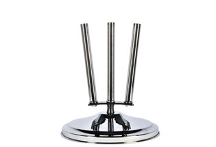 Base d'intérieur en laiton chromé pour 3 hampes