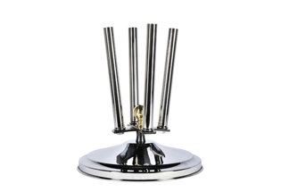 Base d'intérieur en laiton chromé pour 4 hampes