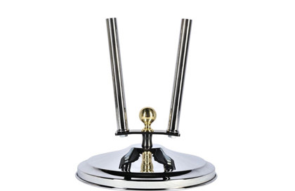 Base d'intérieur en laiton chromé pour 2 hampes