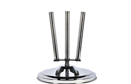 Base d'intérieur en laiton chromé pour 3 hampes