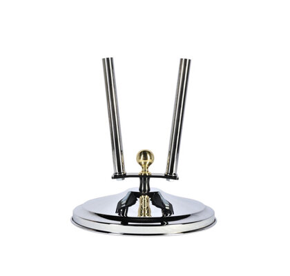 Base d'intérieur en laiton chromé pour 2 hampes