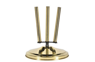 Base d'intérieur en laiton doré pour 3 hampes