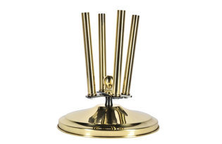 Base d'intérieur en laiton doré pour 4 hampes