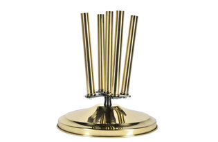 Base d'intérieur en laiton doré pour 5 hampes