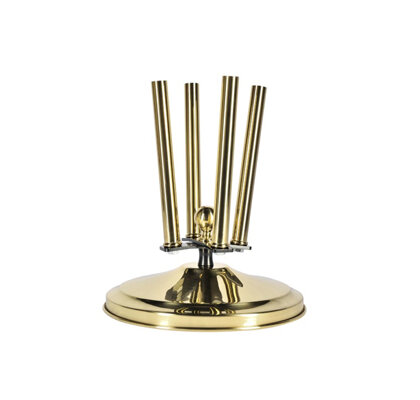 Base d'intérieur en laiton doré pour 4 hampes