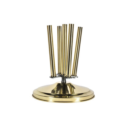 Base d'intérieur en laiton doré pour 5 hampes 