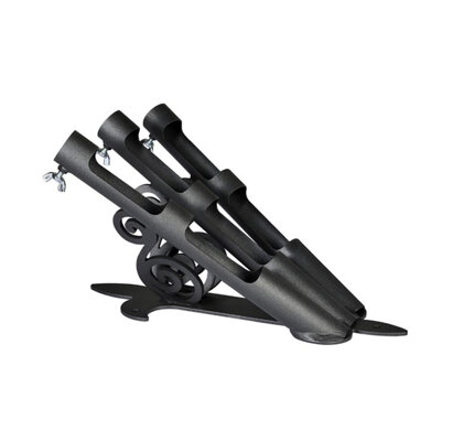 Support mural pour 3 hampes - diamètre 32 mm