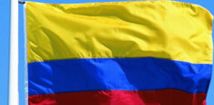 Drapeau colombien réalisé par flagsonline.fr pour le gouvernement à Bogotà