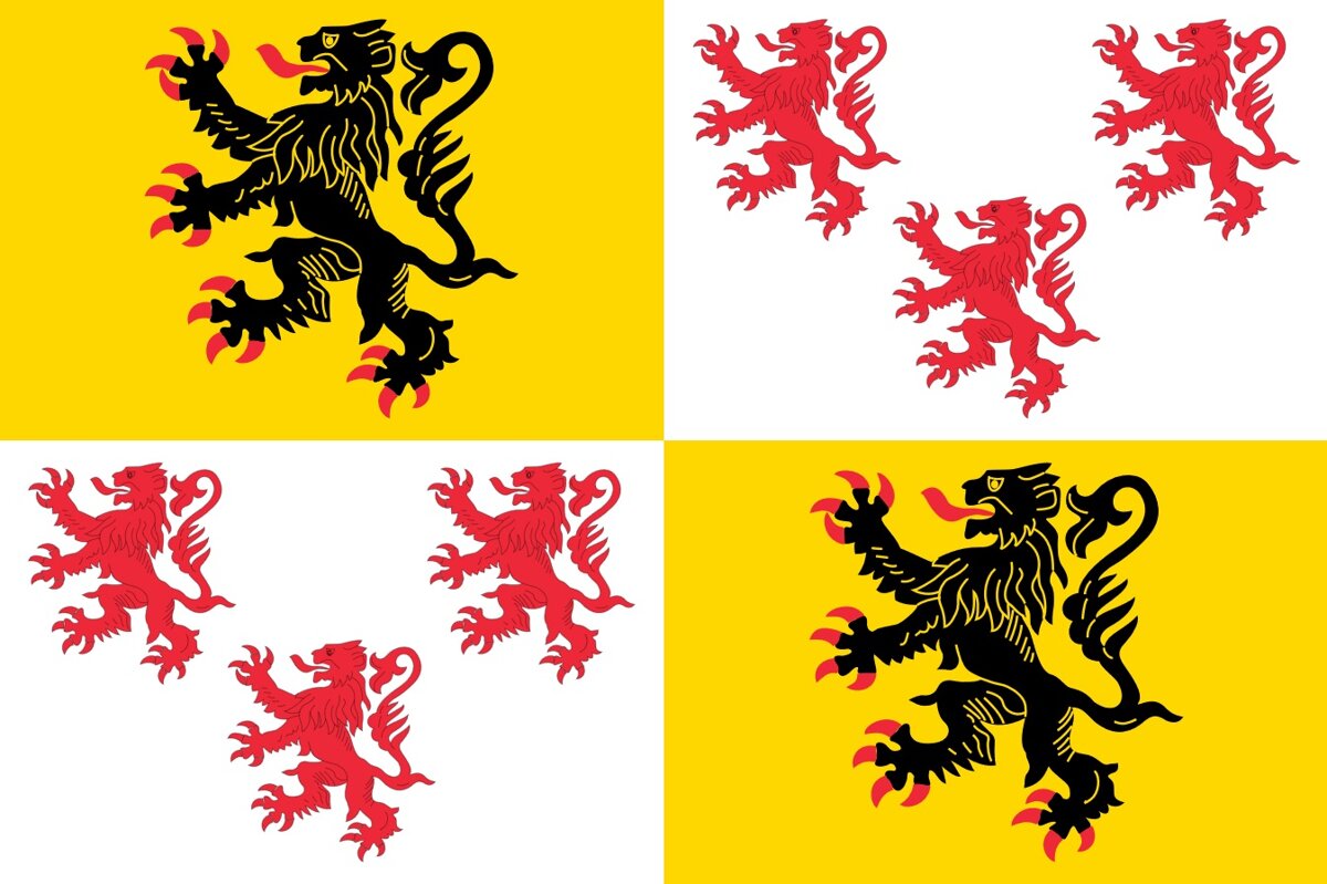 Drapeau Région Haute-Normandie - Drapeaux des Régions et Provinces  françaises/Drapeaux des Régions avec 2 anneaux - DRAPEAU-FRANCE