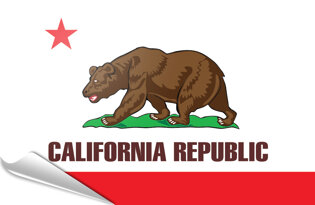 Drapeau adhésif Californie