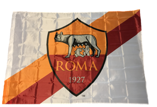 Drapeau AS Roma (fond blanc)