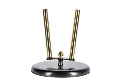 Base noire lux pour 2 hampes