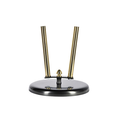 Base noire lux d'intérieur pour 2 hampes 