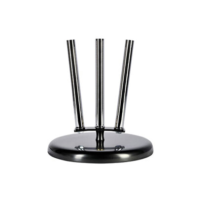 Base noire d'intérieur pour 3 hampes 