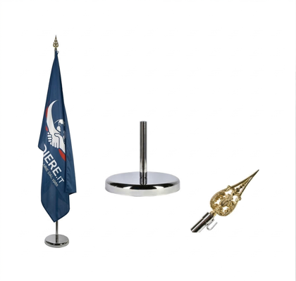 kit éco 1 hampe + drapeau personnalisé