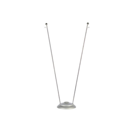 Support de table en bois peint argenté - 2 hampes